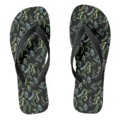 Zwarte BG van het Patroon 11.bw Teenslippers (Voetbed)