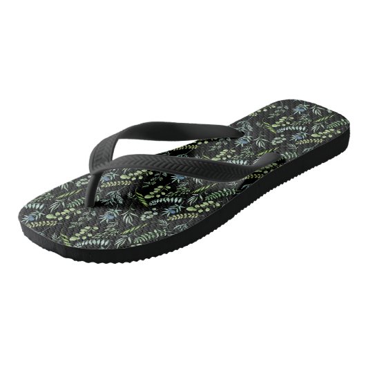 Zwarte BG van het Patroon 11.bw Teenslippers (Schuin)