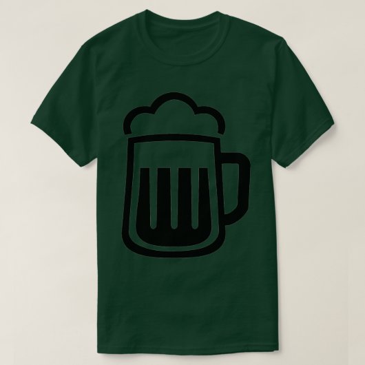 Zwarte bierpictogram t-shirt (Design voorkant)