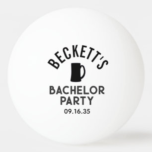 Zwarte Bierpul Bachelorfeest Pingpongbal