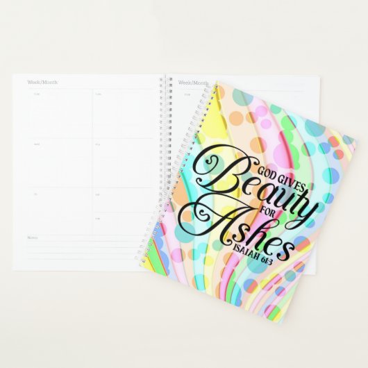 Zwarte Bijbel Verse Typografie - Schoonheid voor A Planner (Display)