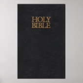 Zwarte Bijbelse Hoesje met leder Poster (Voorkant)
