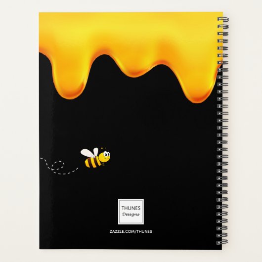 Zwarte bijen blij met hommels zoete honing 2022 planner (Achterkant)