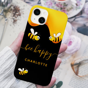Zwarte bijen blij met hommels zoete honing-monogra Case-Mate iPhone 14 hoesje