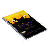 Zwarte bijen blij met hommels zoete honingmaaltijd notitieboek (Rechterzijde)