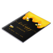 Zwarte bijen blij met hommels zoete honingmaaltijd notitieboek (Linkerzijde)