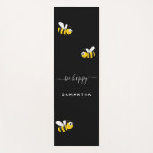 Zwarte bijen blij met hommels zomerplezier humor n yogamat (Voorkant)