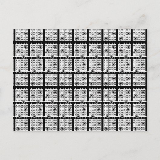 Zwarte Bingo Kaarten (Voorkant)