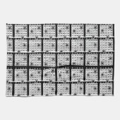 Zwarte Bingo Kaarten Theedoek (Horizontaal)