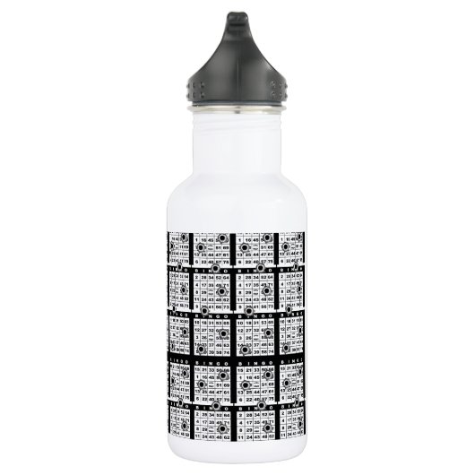 Zwarte Bingo Kaarten Waterfles (Rechts)