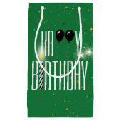 Zwarte Birthday-ballonnen en Sparklers Klein Cadeauzakje (Voorkant)