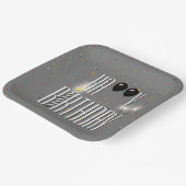 Zwarte Birthday-ballonnen en Sparklers Papieren Bordje (Gebogen)