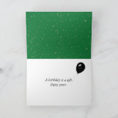 Zwarte Birthday-ballonnen met spaarders Kaart (Binnen)