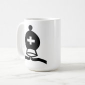 Zwarte bisschop koffiemok (Voorkant links)