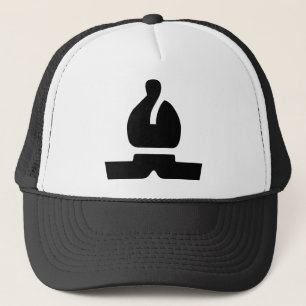 Zwarte bisschop trucker pet