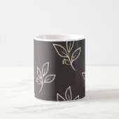 Zwarte Blad Beker | Moderne Koffiebeker Koffiemok (Center)