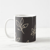 Zwarte Blad Beker | Moderne Koffiebeker Koffiemok (Links)