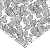 Zwarte bladeren op whiteTable Runner Korte Tafelloper (Hoek)