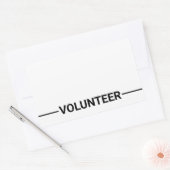 Zwarte blanco volunteer rechthoekige Sticker (Envelop)