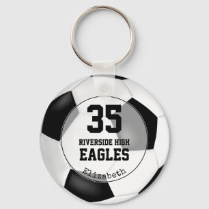 zwarte blanke voetballen, teamgeest sleutelhanger