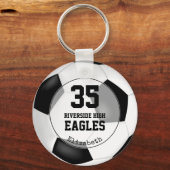 zwarte blanke voetballen, teamgeest sleutelhanger (Voorkant)