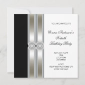 Zwarte blanke vrouwen 40ste verjaardagsfeest kaart (Achterkant)