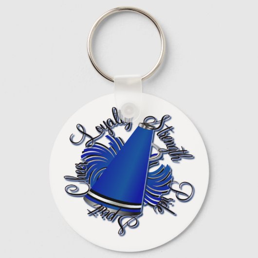 Zwarte Blauw en Witte Kwaliteit Sleutelhanger (Voorkant)