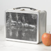 Zwarte blauwdruk van het ruimtestation (In situ)