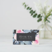 ZWARTE BLAUWE BLAUWE ZAKEN DANK JE LOGO VISITEKAARTJE (Staand voorkant)