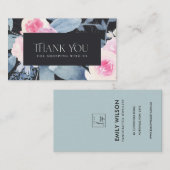 ZWARTE BLAUWE BLAUWE ZAKEN DANK JE LOGO VISITEKAARTJE (Voorkant / Achterkant)