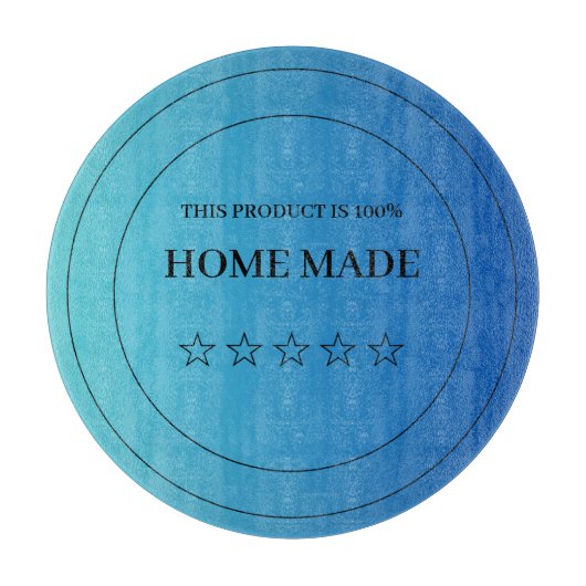 Zwarte Blauwe Cirkel Pizza Kapper Snijplank (Voorkant)