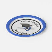 Zwarte blauwe druppeldop en tassel | Aangepast Papieren Bordje (Gekanteld)