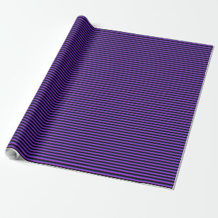 Zwarte, blauwe en Paarse strepen Cadeaupapier