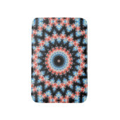 Zwarte, blauwe en rode Mandala Ster Badmat (Voorkant Verticaal)