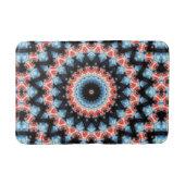 Zwarte, blauwe en rode Mandala Ster Badmat (Voorkant)
