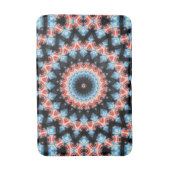 Zwarte, blauwe en rode Mandala Ster Badmat (Voorkant Verticaal)