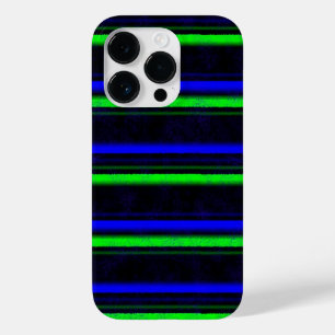 Zwarte blauwe groene strepen Case-Mate iPhone case