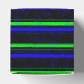 Zwarte Blauwe Groene Stripes Bedankdoosjes (Bovenkant)