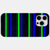 Zwarte Blauwe Groene Stripes Case-Mate iPhone Case (Achterkant (horizontaal))