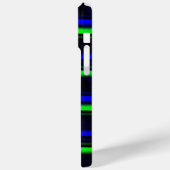 Zwarte Blauwe Groene Stripes Case-Mate iPhone Case (Achterkant / Links)