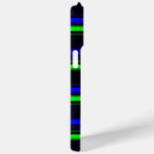 Zwarte Blauwe Groene Stripes Case-Mate iPhone Case (Achterkant / Rechts)
