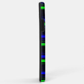 Zwarte Blauwe Groene Stripes Case-Mate iPhone Case (Achterkant/rechts)