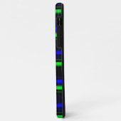 Zwarte Blauwe Groene Stripes Case-Mate iPhone Case (Achterkant/links)