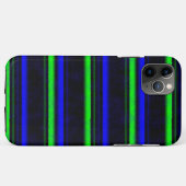 Zwarte Blauwe Groene Stripes Case-Mate iPhone Case (Achterkant (horizontaal))