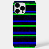 Zwarte Blauwe Groene Stripes Case-Mate iPhone Case (Achterkant)