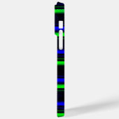 Zwarte Blauwe Groene Stripes Case-Mate iPhone Case (Achterkant / Links)