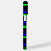 Zwarte Blauwe Groene Stripes Case-Mate iPhone Case (Achterkant / Rechts)