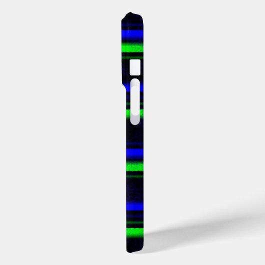 Zwarte Blauwe Groene Stripes Case-Mate iPhone Case (Achterkant / Links)