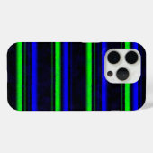 Zwarte Blauwe Groene Stripes Case-Mate iPhone Case (Achterkant (horizontaal))