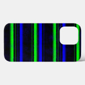 Zwarte Blauwe Groene Stripes Case-Mate iPhone Case (Achterkant (horizontaal))